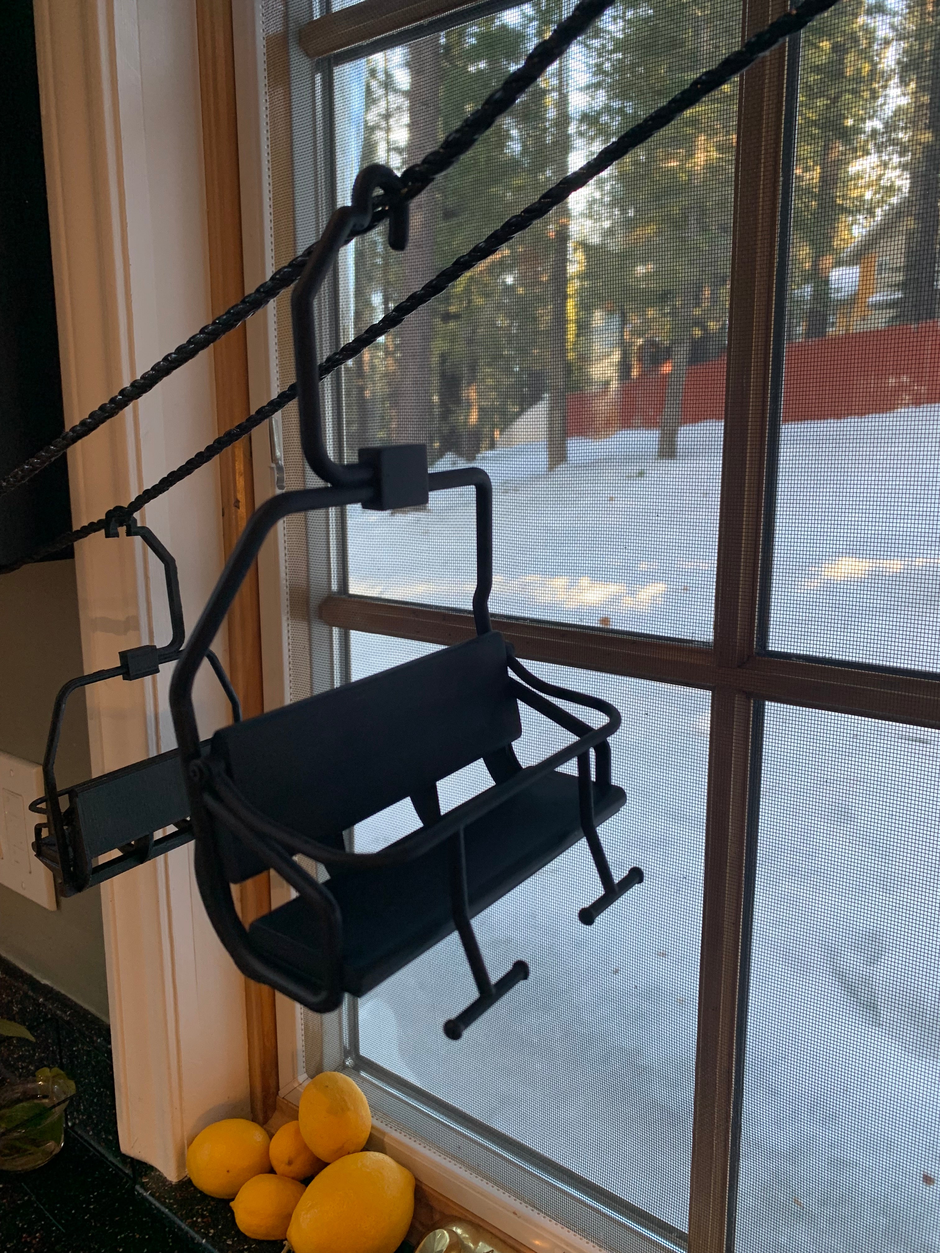 Miniature Modern Ski Lift Chair